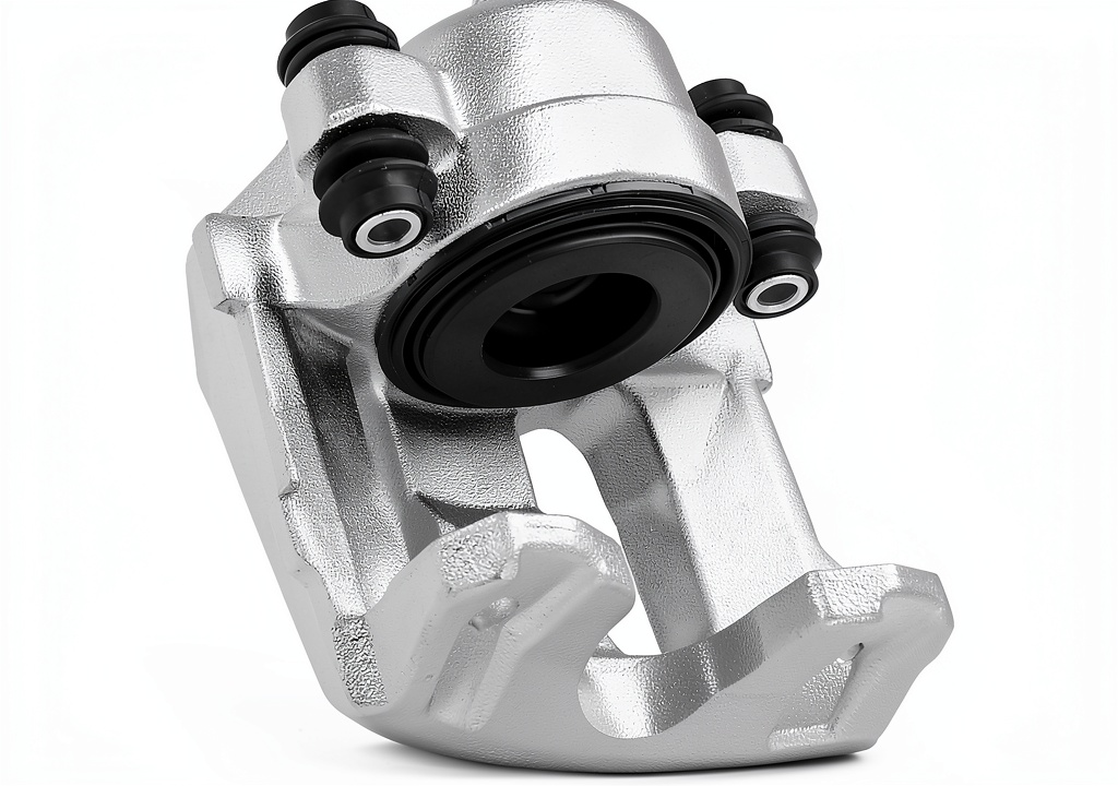 Installing WildGear Brake Caliper Replacement for Jeep Cherokee on a wooden workbench