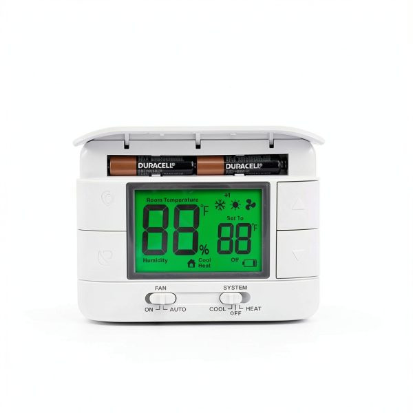 Thermostat Garystat Non Programmable 2 Heat 2 Cool Green LCD-4