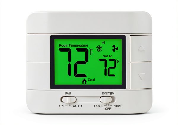 Thermostat Garystat Non Programmable 2 Heat 2 Cool Green LCD-0