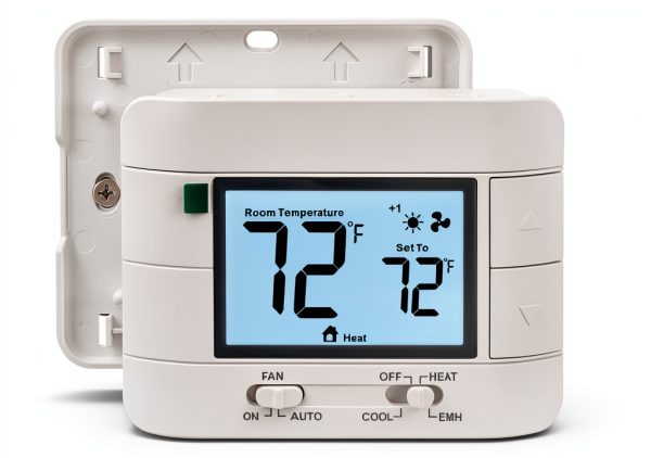 Heat Pump Thermostat Aowel AW721 2 Heat 1 Cool NonProg Backlit LCD-0