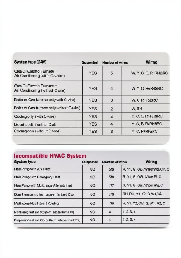 Non-Programmable Thermostat Aowel 1 Heat 1 Cool White Digital-4