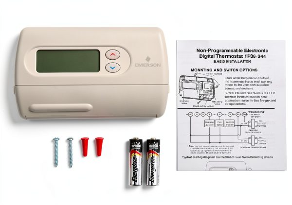 Emerson 1F86-344 Non Programmable Thermostat White Rodgers Backlit LCD-3