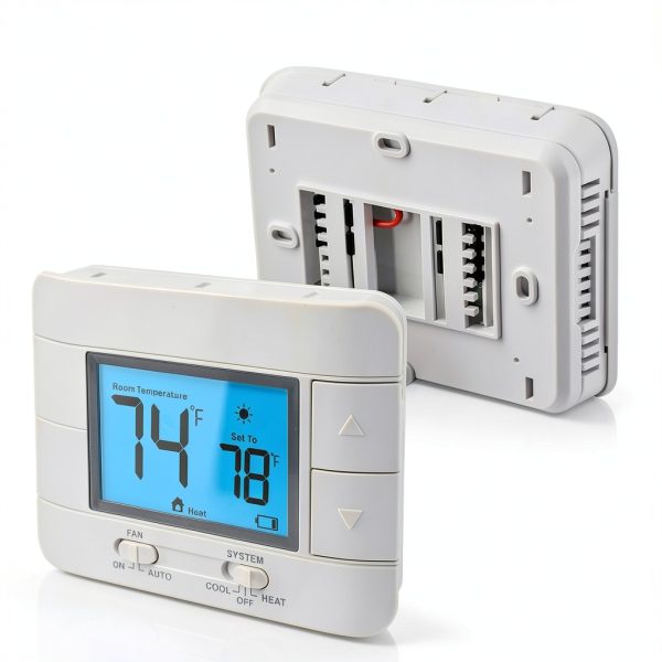 Non-Programmable Thermostat Aowel 1 Heat 1 Cool White Digital-6
